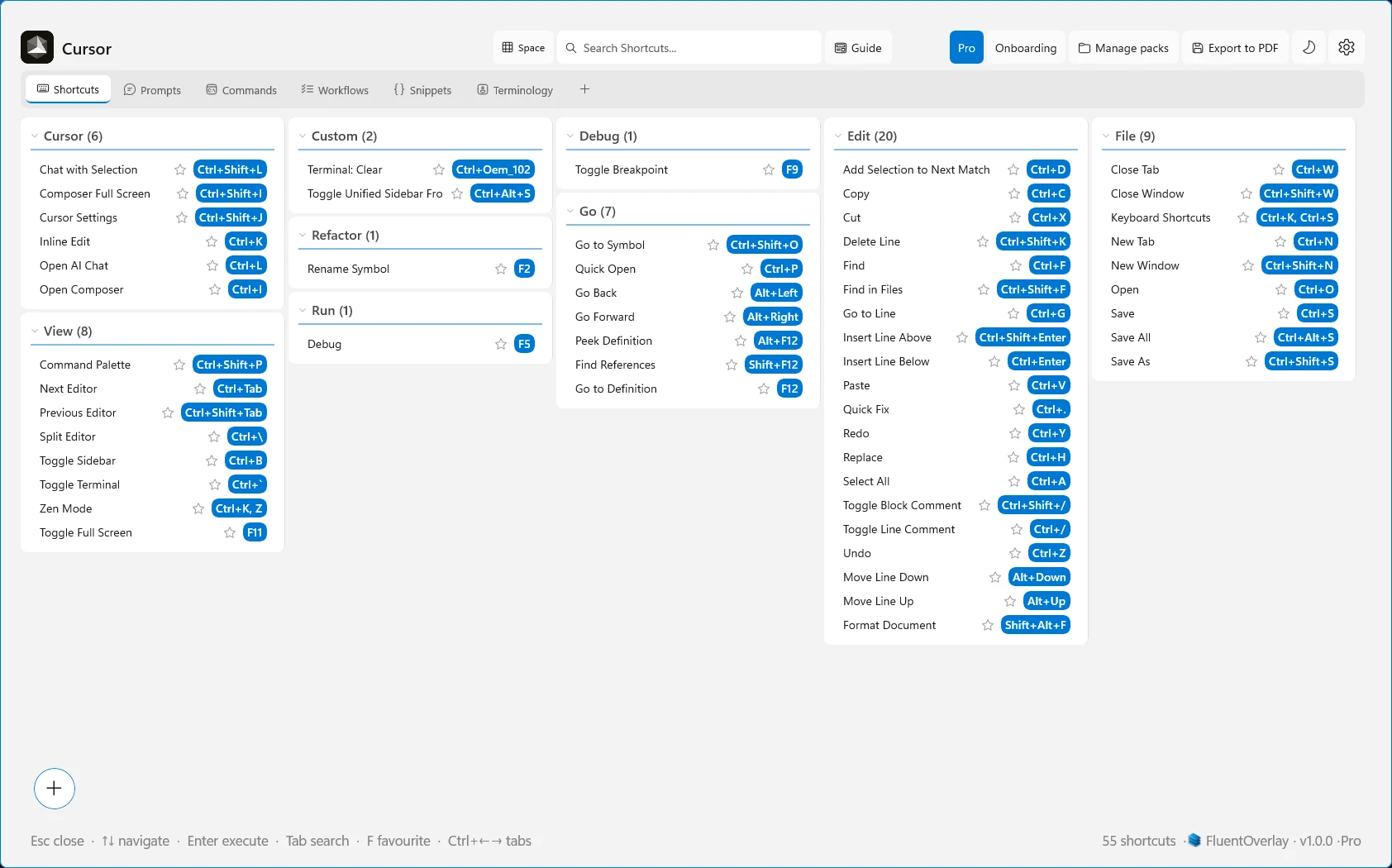 FluentOverlay overlay and settings in light theme over a bright host window.